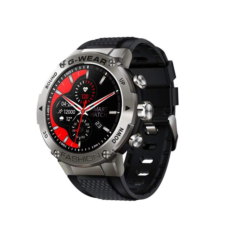 Montre SMARTY 2.0 bootcamp mixte connecté métal  bracelet silicone noir - vue D3