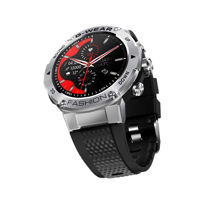 Montre SMARTY 2.0 bootcamp mixte connecté métal  bracelet silicone noir - vue D4