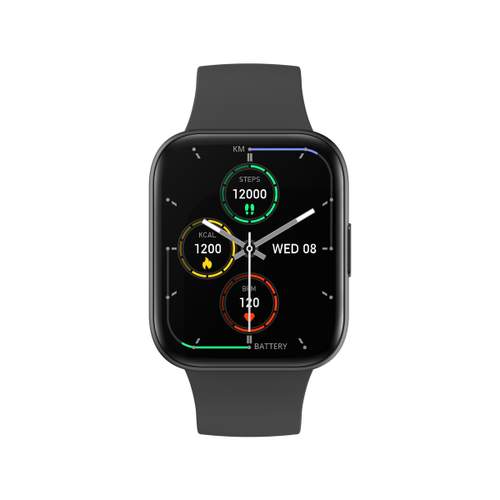 SMARTY 2.0 trendy gemengd verbonden horloge metalen siliconen armband zwart