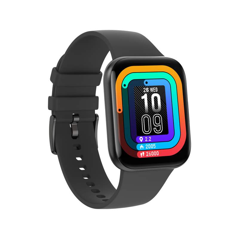 Montre SMARTY 2.0 trendy mixte connecté métal bracelet silicone noir - vue D4