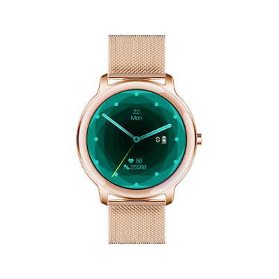 Montre SMARTY 2.0 elegance mixte connecté métal  bracelet acier doré rose maille milanaise - vue 1