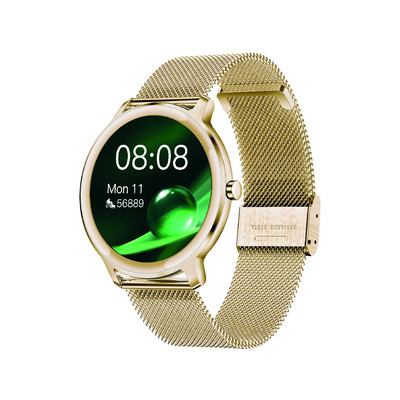 Montre SMARTY 2.0 elegance mixte connecté, boîtier métal doré bracelet acier doré - vue 1