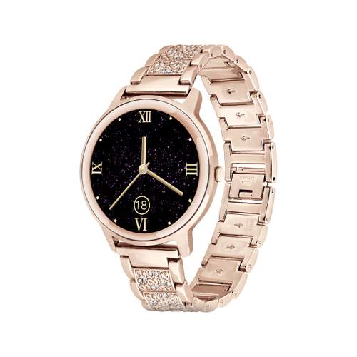 SMARTY 2.0 Elegance Unisex Smartwatch with Rose Gold Metal Strap