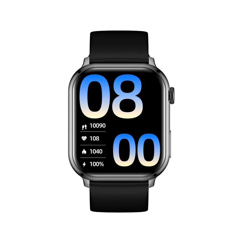 Montre SMARTY 2.0 training mixte connecté métal bracelet silicone noir - vue 1