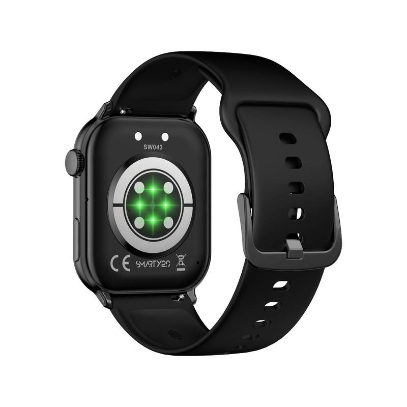 Montre SMARTY 2.0 training mixte connecté métal bracelet silicone noir - vue 3