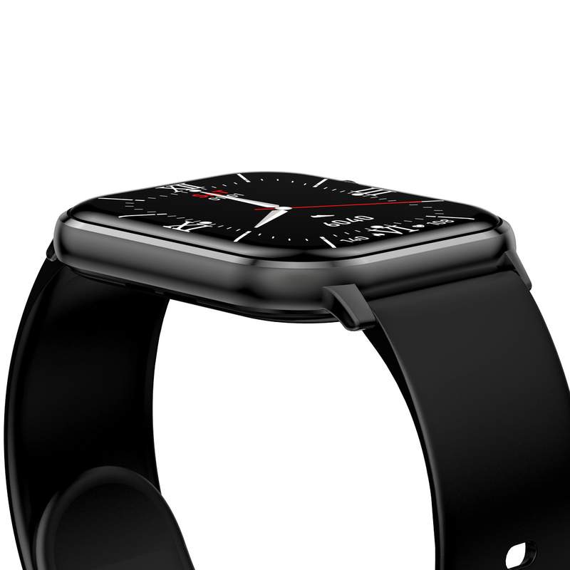Montre SMARTY 2.0 training mixte connecté métal bracelet silicone noir - vue D2