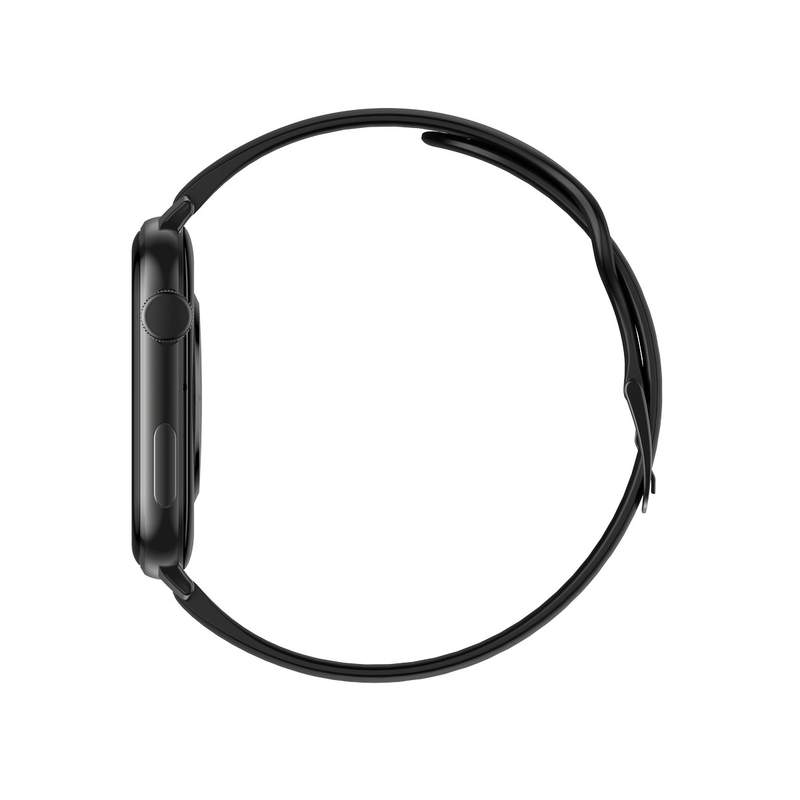 Montre SMARTY 2.0 training mixte connecté métal bracelet silicone noir - vue D3