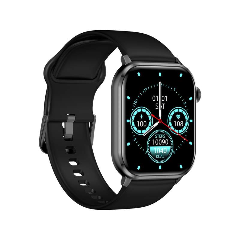Montre SMARTY 2.0 training mixte connecté métal bracelet silicone noir - vue D5