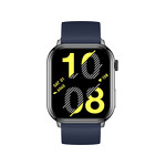 Montre SMARTY 2.0 training mixte connecté métal noir bracelet silicone bleu fonce - vue 1