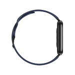 Montre SMARTY 2.0 training mixte connecté métal noir bracelet silicone bleu fonce - vue 2