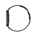 Montre SMARTY 2.0 training mixte connecté métal noir bracelet silicone bleu fonce - vue D3