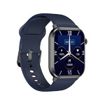 Montre SMARTY 2.0 training mixte connecté métal noir bracelet silicone bleu fonce - vue D5
