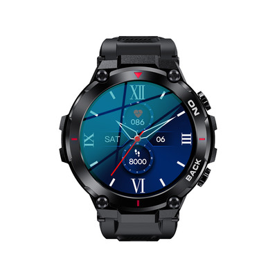 Montre SMARTY 2.0 pull up mixte connecté métal noir bracelet silicone noir - vue 1