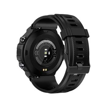 SMARTY 2.0 pull up horloge aangesloten zwart metaal zwarte siliconen band