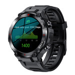 Montre SMARTY 2.0 pull up mixte connecté métal noir bracelet silicone noir - vue D1