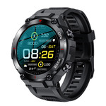 Montre SMARTY 2.0 pull up mixte connecté métal noir bracelet silicone noir - vue D3