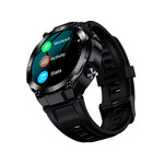 Montre SMARTY 2.0 pull up mixte connecté métal noir bracelet silicone noir - vue D4