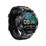 Montre SMARTY 2.0 pull up mixte connecté métal noir bracelet silicone noir - vue D5