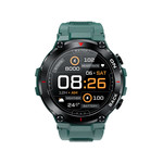 Montre SMARTY 2.0 pull up mixte connecté métal noir bracelet silicone vert - vue 1