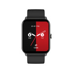 Montre SMARTY 2.0 team mixte connecté métal noir bracelet silicone noir - vue 1