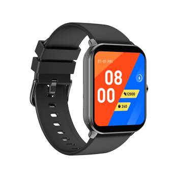 SMARTY 2.0 team connected horloge zwart metaal zwart siliconen band