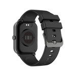 Montre SMARTY 2.0 team mixte connecté métal noir bracelet silicone noir - vue 3