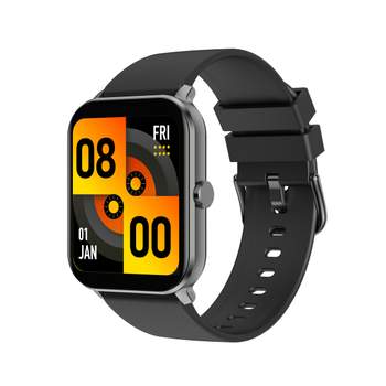 SMARTY 2.0 team connected horloge zwart metaal zwart siliconen band