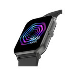 Montre SMARTY 2.0 team mixte connecté métal noir bracelet silicone noir - vue D4