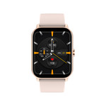 Montre SMARTY 2.0 team mixte connecté métal doré rose bracelet silicone rose - vue 1
