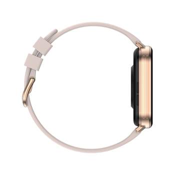 Montre SMARTY 2.0 team mixte connecté métal doré rose bracelet silicone rose