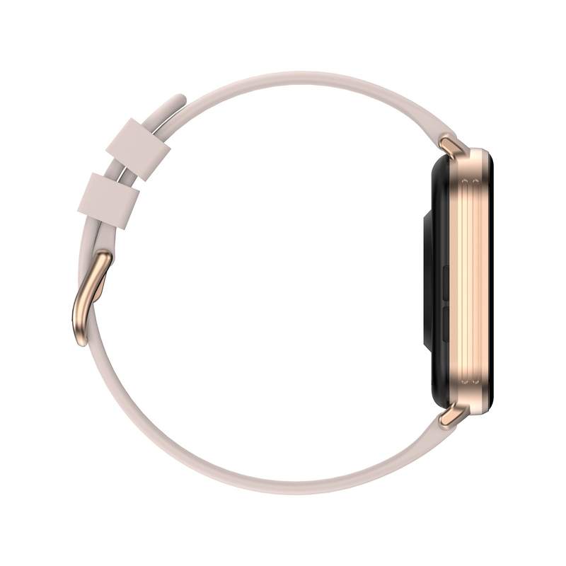 Montre SMARTY 2.0 team mixte connecté métal doré rose bracelet silicone rose - vue 2
