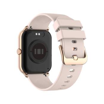 Montre SMARTY 2.0 team mixte connecté métal doré rose bracelet silicone rose