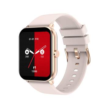 Montre SMARTY 2.0 team mixte connecté métal doré rose bracelet silicone rose