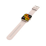 Montre SMARTY 2.0 team mixte connecté métal doré rose bracelet silicone rose - vue D2