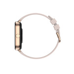 Montre SMARTY 2.0 team mixte connecté métal doré rose bracelet silicone rose - vue D3