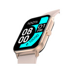 Montre SMARTY 2.0 team mixte connecté métal doré rose bracelet silicone rose - vue D4