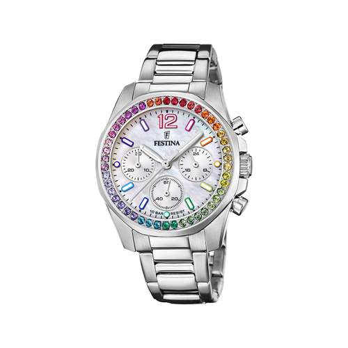 FESTINA Boyfriend ladies' watch grey steel bracelet