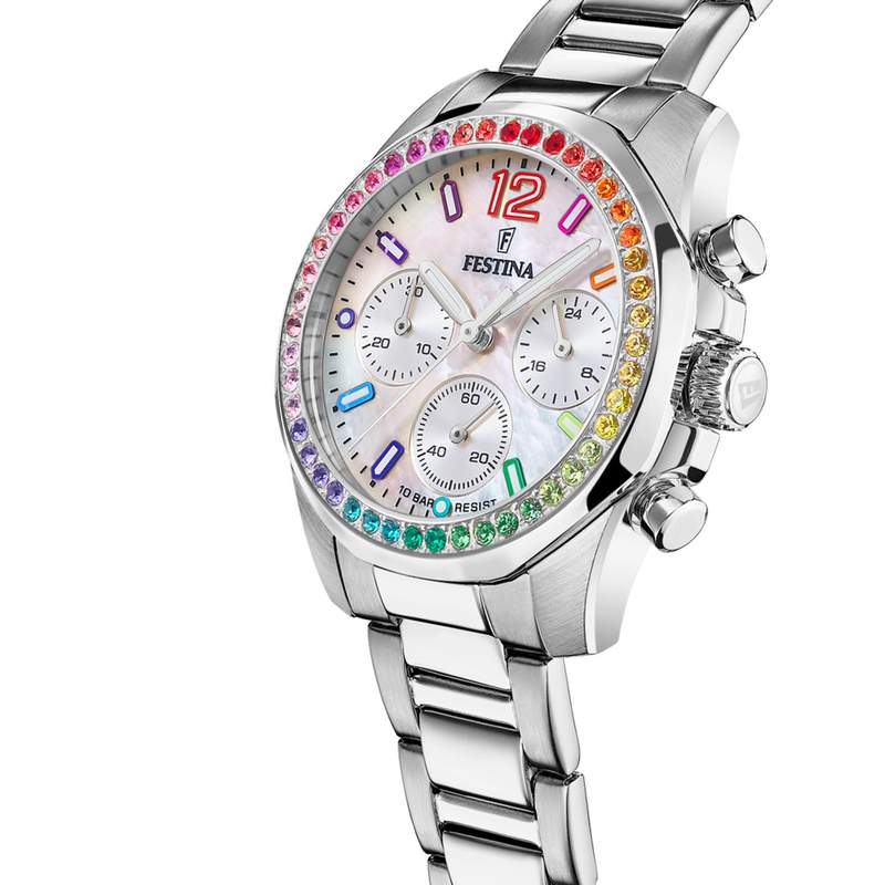 Montre FESTINA Boyfriend femme bracelet acier gris - vue D1