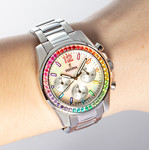 Montre FESTINA Boyfriend femme bracelet acier gris - vue porté 1