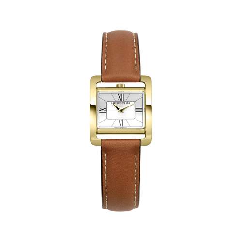 Montre HERBELIN Vème avenue femme bracelet cuir marron