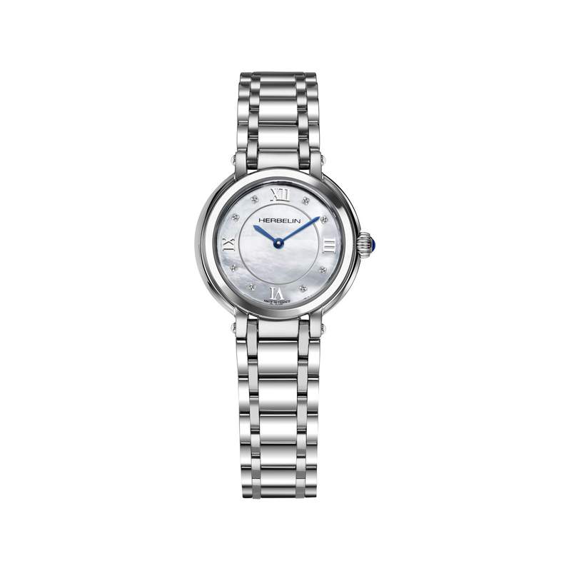 Montre HERBELIN Galet femme bracelet acier argent - vue 1