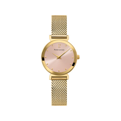Montre PIERRE LANNIER ligne pure femme bracelet acier doré jaune