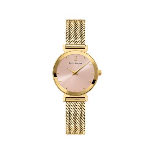 Montre PIERRE LANNIER ligne pure femme bracelet acier doré jaune