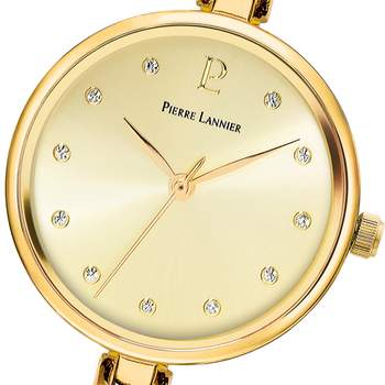 Montre PIERRE LANNIER Leia femme bracelet acier doré jaune