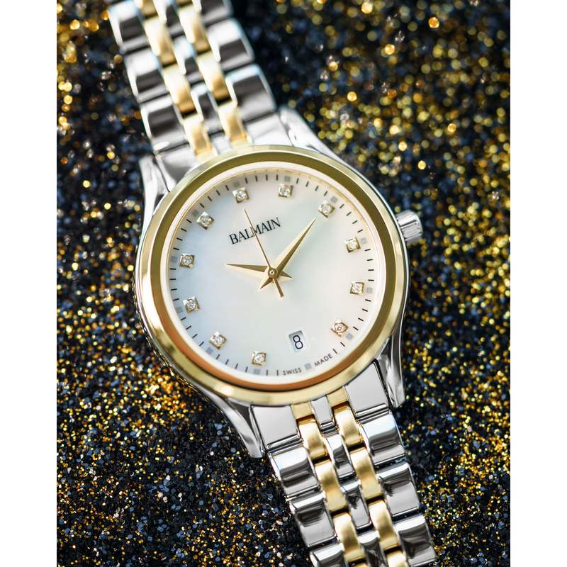 Montre BALMAIN Beleganza femme bracelet acier bicolore jaune - vue D1