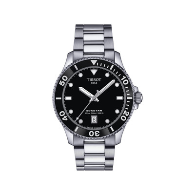 Montre TISSOT T-SPORT SEASTAR 1000 mixte cadran noir bracelet acier inoxydable