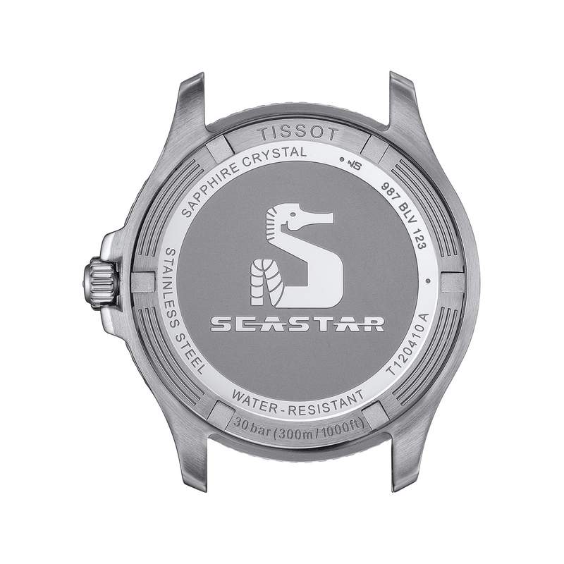 Montre TISSOT T-SPORT SEASTAR 1000 mixte cadran noir bracelet acier inoxydable - vue 3