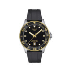 Montre TISSOT t-sport mixte acier bracelet caoutchouc noir - vue 1