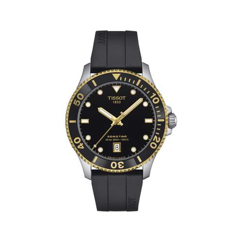Montre TISSOT t-sport mixte acier bracelet caoutchouc noir