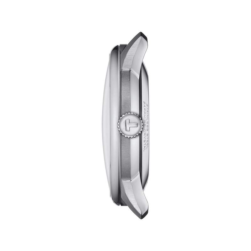 Montre TISSOT t-classic mixte automatique acier bracelet cuir marron - vue 2